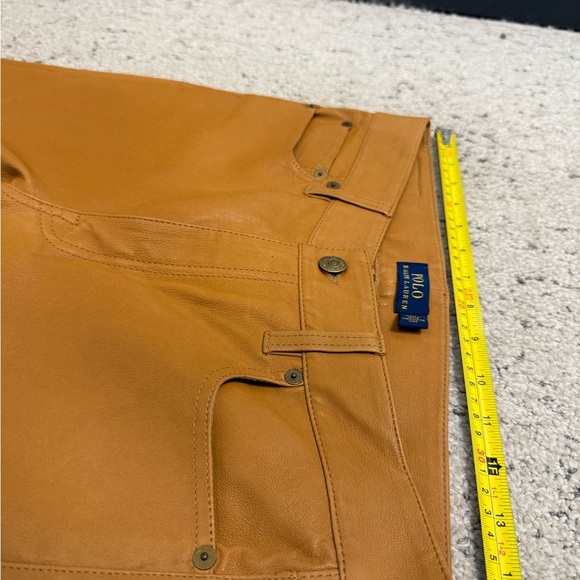 Polo NWOT Sz.6 Lambskin leather jeans by Ralph Lauren - Picture 8 of 15